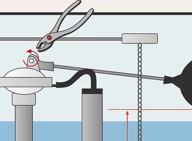 Van cấp nước xảy ra lỗi khiến bồn cầu bị rỉ nước
